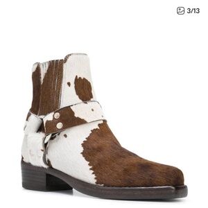 Re/Done Cowhide boots, worn once outside
